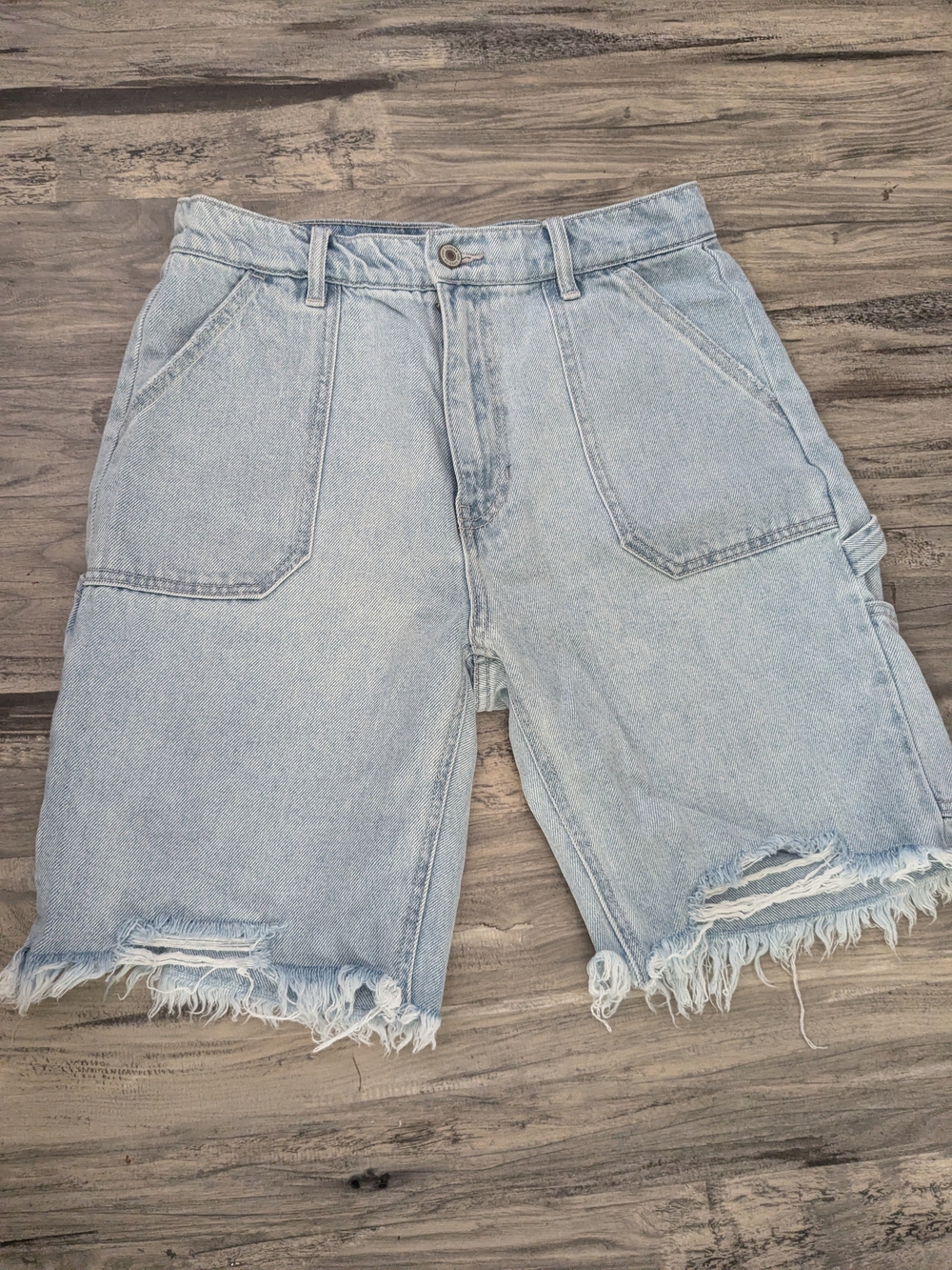 KanCan Light Blue Distressed Denim Jean Shorts